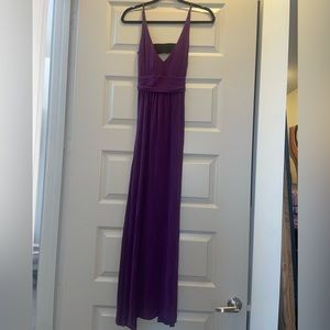 Purple backless super soft maxi dress size extra small with black detail xs